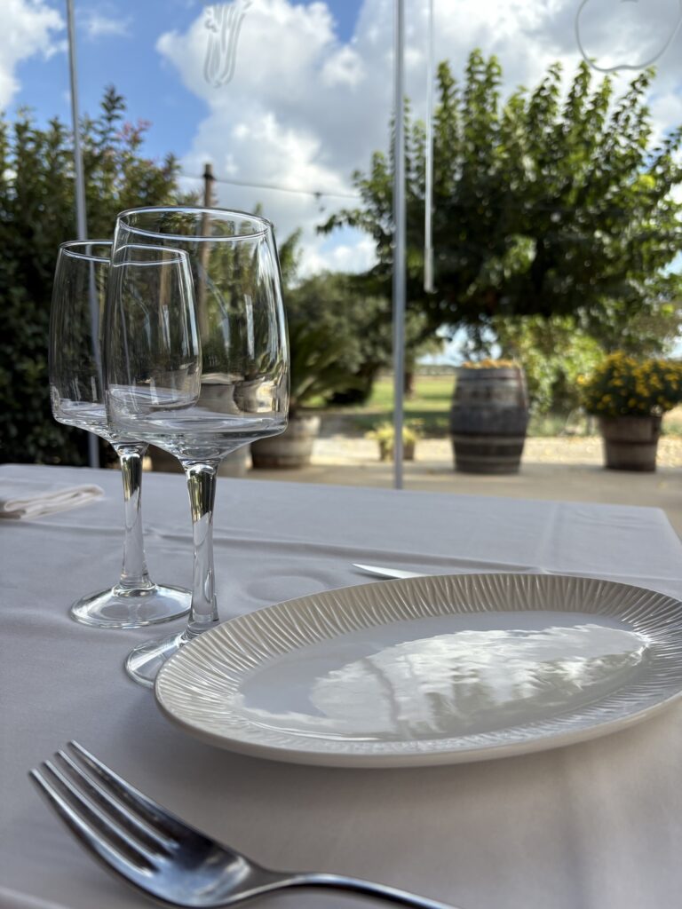 mesa exterior restaurante